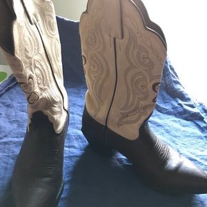 Tony Lama Brown and Tan Cowboy Boots